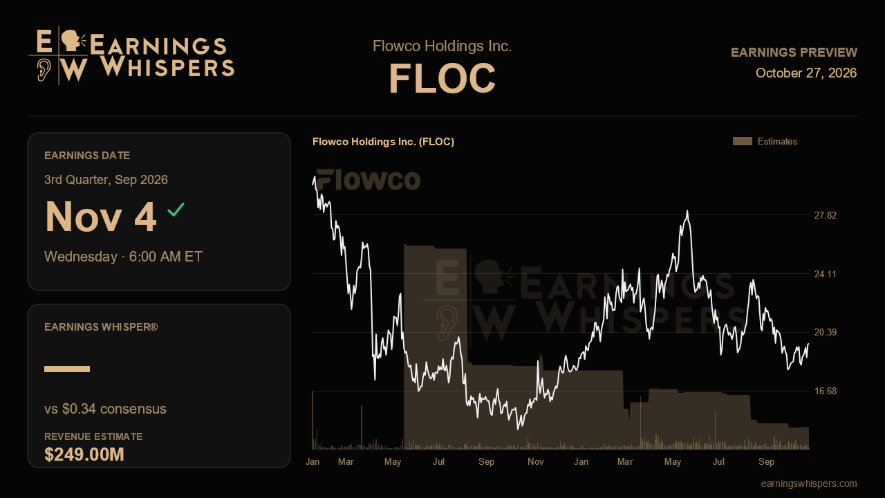 Flowco Holdings Inc. (FLOC) earnings preview card